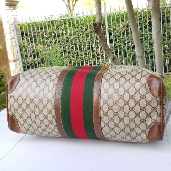 Vintage Gucci large Boston Carryall satchel weekender mini travel bag - Picture 12 of 16